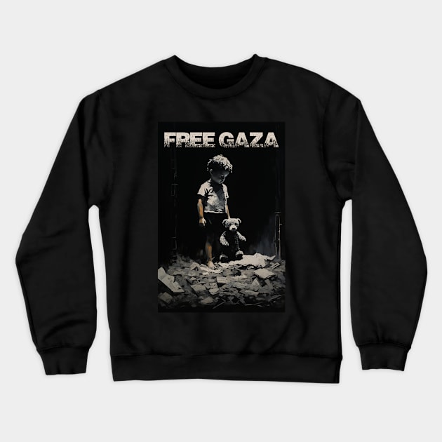 Free Gaza - Free Palestine Crewneck Sweatshirt by RichieDuprey